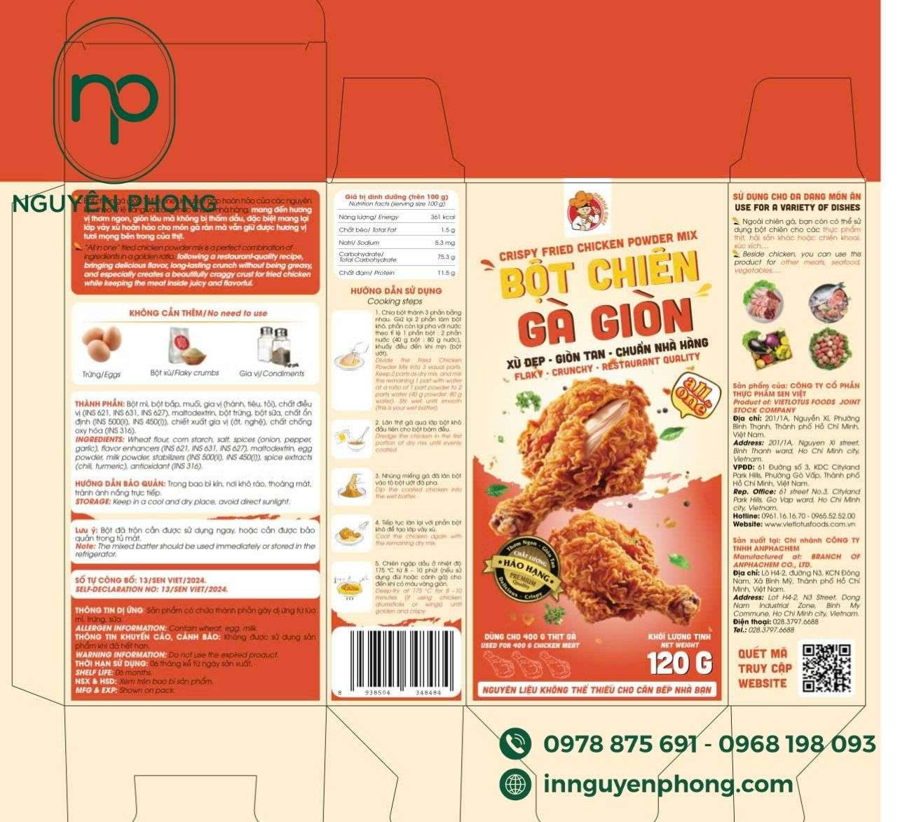 Mẫu hộp giấy đựng gà chuẩn quy cách 